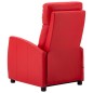 vidaXL Sillón de masaje eléctrico cuero sintético rojo