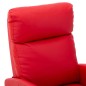 vidaXL Sillón de masaje eléctrico cuero sintético rojo