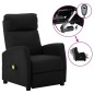 vidaXL Sillón de masaje reclinable eléctrico de cuero sintético negro