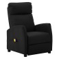 vidaXL Sillón de masaje reclinable eléctrico de cuero sintético negro