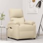 vidaXL Sillón reclinable eléctrico de tela crema vidaXL Sillón reclinable eléctrico de tela crema