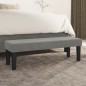 vidaXL Banco de terciopelo gris claro 100x30x30 cm vidaXL Banco de terciopelo gris claro 100x30x30 cm