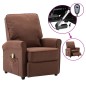 vidaXL Sillón de masaje eléctrico tela marrón vidaXL Sillón de masaje eléctrico tela marrón