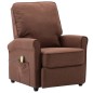 vidaXL Sillón de masaje eléctrico tela marrón vidaXL Sillón de masaje eléctrico tela marrón