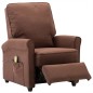 vidaXL Sillón de masaje eléctrico tela marrón vidaXL Sillón de masaje eléctrico tela marrón