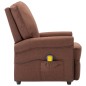 vidaXL Sillón de masaje eléctrico tela marrón vidaXL Sillón de masaje eléctrico tela marrón