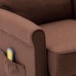 vidaXL Sillón de masaje eléctrico tela marrón vidaXL Sillón de masaje eléctrico tela marrón