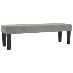 vidaXL Banco de terciopelo gris claro 100x30x30 cm