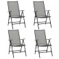 vidaXL Juego de muebles de comedor de jardín 5 piezas acero antracita vidaXL Juego de muebles de comedor de jardín 5 piezas acero antracita