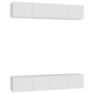 vidaXL Muebles para TV 4 uds madera contrachapada blanco 80x30x30 cm