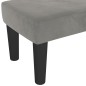 vidaXL Banco de terciopelo gris claro 100x30x30 cm vidaXL Banco de terciopelo gris claro 100x30x30 cm