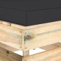 vidaXL Sofá central seccional con cojines madera impregnada gris vidaXL Sofá central seccional con cojines madera impregnada gris