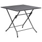 vidaXL Juego de comedor de jardín 3 piezas acero antracita 
