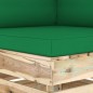 vidaXL Sofá de esquina seccional con cojines madera impregnada verde vidaXL Sofá de esquina seccional con cojines madera impregnada verde