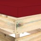 vidaXL Sofá central seccional con cojines madera impregnada gris vidaXL Sofá central seccional con cojines madera impregnada gris