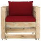 vidaXL Muebles de jardín 2 piezas con cojines madera impregnada verde vidaXL Muebles de jardín 2 piezas con cojines madera impregnada verde