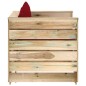 vidaXL Muebles de jardín 2 piezas con cojines madera impregnada verde vidaXL Muebles de jardín 2 piezas con cojines madera impregnada verde
