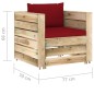 vidaXL Muebles de jardín 2 piezas con cojines madera impregnada verde vidaXL Muebles de jardín 2 piezas con cojines madera impregnada verde