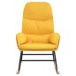 vidaXL Silla mecedora de tela amarillo mostaza vidaXL Silla mecedora de tela amarillo mostaza