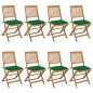 vidaXL Sillas de jardín plegables 8 uds y cojines madera maciza acacia vidaXL Sillas de jardín plegables 8 uds y cojines madera maciza acacia
