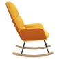 vidaXL Silla mecedora de tela amarillo mostaza vidaXL Silla mecedora de tela amarillo mostaza