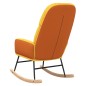vidaXL Silla mecedora de tela amarillo mostaza vidaXL Silla mecedora de tela amarillo mostaza