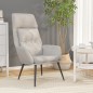 vidaXL Sillón de relax de piel de ante sintética gris claro vidaXL Sillón de relax de piel de ante sintética gris claro