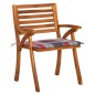 vidaXL Sillas de jardín 8 uds madera maciza de teca con cojines vidaXL Sillas de jardín 8 uds madera maciza de teca con cojines