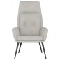 vidaXL Sillón de relax de piel de ante sintética gris claro vidaXL Sillón de relax de piel de ante sintética gris claro