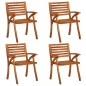 vidaXL Sillas de jardín con cojines 4 unidades madera maciza de acacia vidaXL Sillas de jardín con cojines 4 unidades madera maciza de acacia