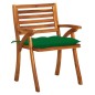 vidaXL Sillas de jardín 8 uds madera maciza de teca con cojines vidaXL Sillas de jardín 8 uds madera maciza de teca con cojines
