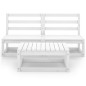 vidaXL Set de salón de jardín de 3 piezas blanco madera maciza de pino vidaXL Set de salón de jardín de 3 piezas blanco madera maciza de pino