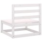 vidaXL Set de salón de jardín de 3 piezas blanco madera maciza de pino vidaXL Set de salón de jardín de 3 piezas blanco madera maciza de pino