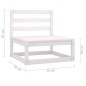 vidaXL Set de salón de jardín de 3 piezas blanco madera maciza de pino vidaXL Set de salón de jardín de 3 piezas blanco madera maciza de pino