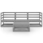 vidaXL Juego de muebles de jardín 4 piezas gris madera maciza de pino vidaXL Juego de muebles de jardín 4 piezas gris madera maciza de pino