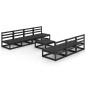 vidaXL Juego de muebles de jardín 8 piezas negro madera maciza de pino vidaXL Juego de muebles de jardín 8 piezas negro madera maciza de pino