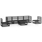 vidaXL Juego de muebles de jardín 7 piezas negro madera maciza de pino vidaXL Juego de muebles de jardín 7 piezas negro madera maciza de pino