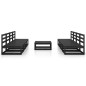 vidaXL Juego de muebles de jardín 9 piezas negro madera madera pino