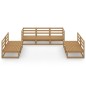 vidaXL Muebles de jardín 7 piezas marrón miel madera maciza de pino vidaXL Muebles de jardín 7 piezas marrón miel madera maciza de pino