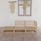 vidaXL Juego de salón de jardín 3 piezas madera maciza de pino
