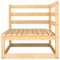 vidaXL Juego de salón de jardín 3 piezas madera maciza de pino