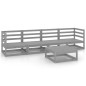 vidaXL Muebles de jardín 5 piezas gris madera maciza de pino vidaXL Muebles de jardín 5 piezas gris madera maciza de pino