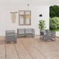 vidaXL Juego de muebles de jardín 6 piezas gris madera maciza de pino vidaXL Juego de muebles de jardín 6 piezas gris madera maciza de pino
