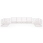 vidaXL Set de salón de jardín de 8 piezas blanco madera maciza de pino vidaXL Set de salón de jardín de 8 piezas blanco madera maciza de pino