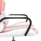 vidaXL Silla gaming de masaje cuero sintético blanco y rosa vidaXL Silla gaming de masaje cuero sintético blanco y rosa