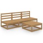 vidaXL Muebles de jardín 4 piezas marrón miel madera madera de pino vidaXL Muebles de jardín 4 piezas marrón miel madera madera de pino