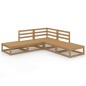 vidaXL Muebles de jardín 5 piezas marrón miel madera maciza de pino vidaXL Muebles de jardín 5 piezas marrón miel madera maciza de pino