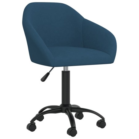 vidaXL Sillas de comedor giratorias 2 uds terciopelo azul