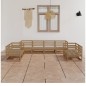 vidaXL Muebles de jardín 8 piezas marrón miel madera madera de pino