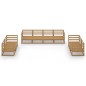 vidaXL Muebles de jardín 8 piezas marrón miel madera madera de pino